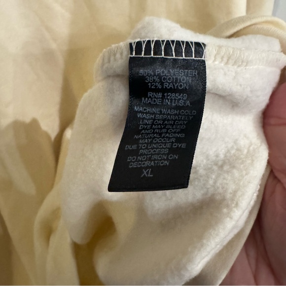 Aviator Nation Glitter Heart Crewneck Pullover Sweatshirt in Natural - Picture 12 of 13